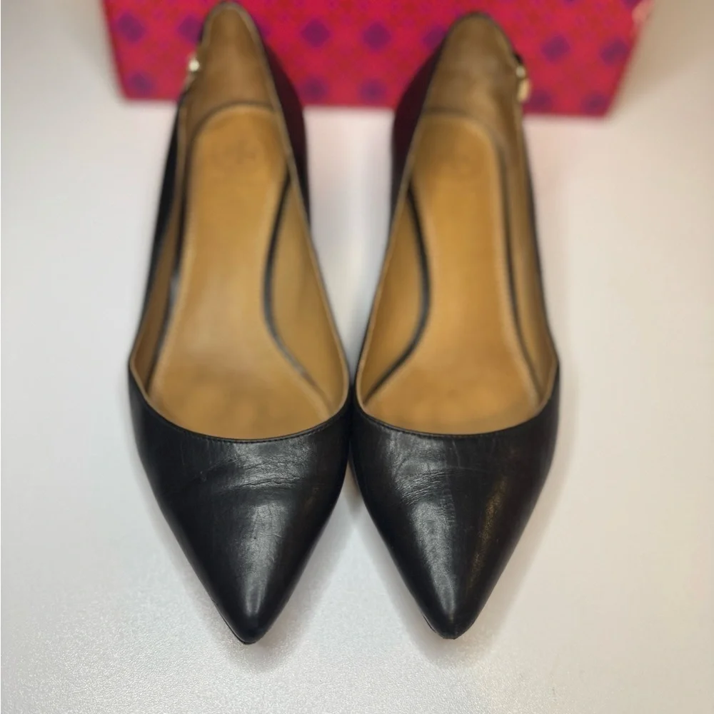 TORY BURCH Elizabeth leather pumps Black Sz 6.5
